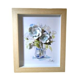 Dimensional Paper Flowers Framed Shadowbox